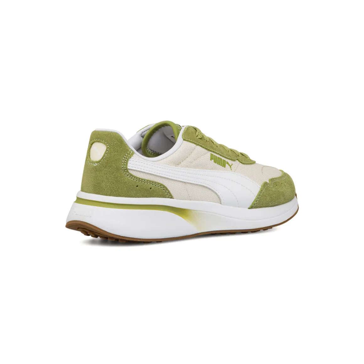 Sneakers casula da Donna verdi e bianche con logo Puma