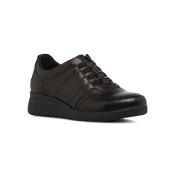 Sneakers comfort nere da Donna con lacci P Soft