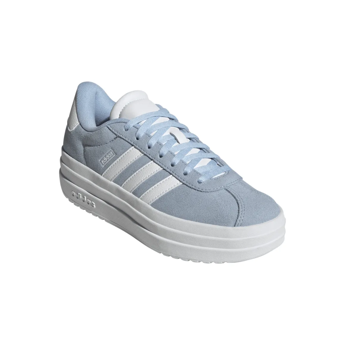 Sneakers con suola platform azzurre da Ragazza VL COURT BOLD adidas