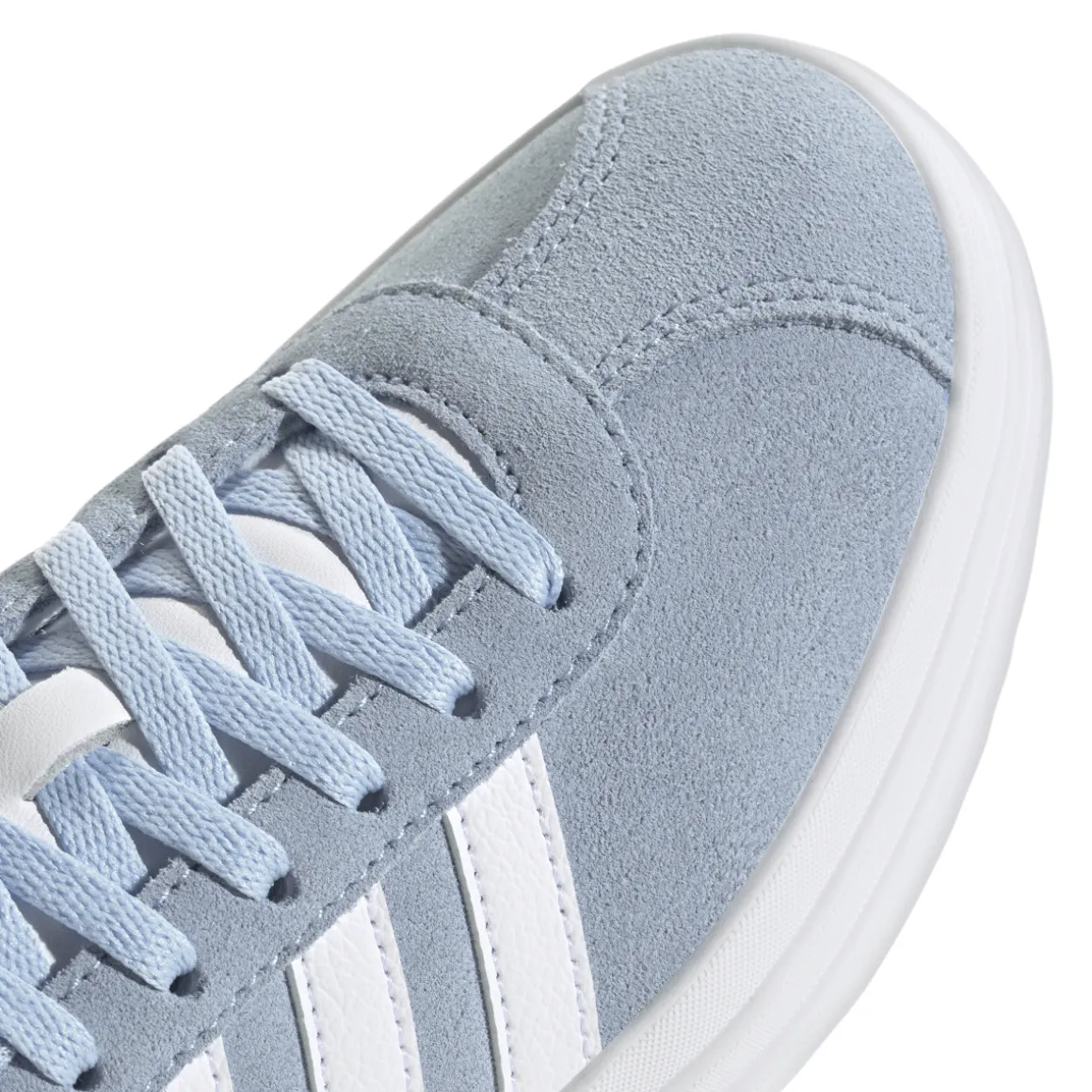 Sneakers con suola platform azzurre da Ragazza VL COURT BOLD adidas