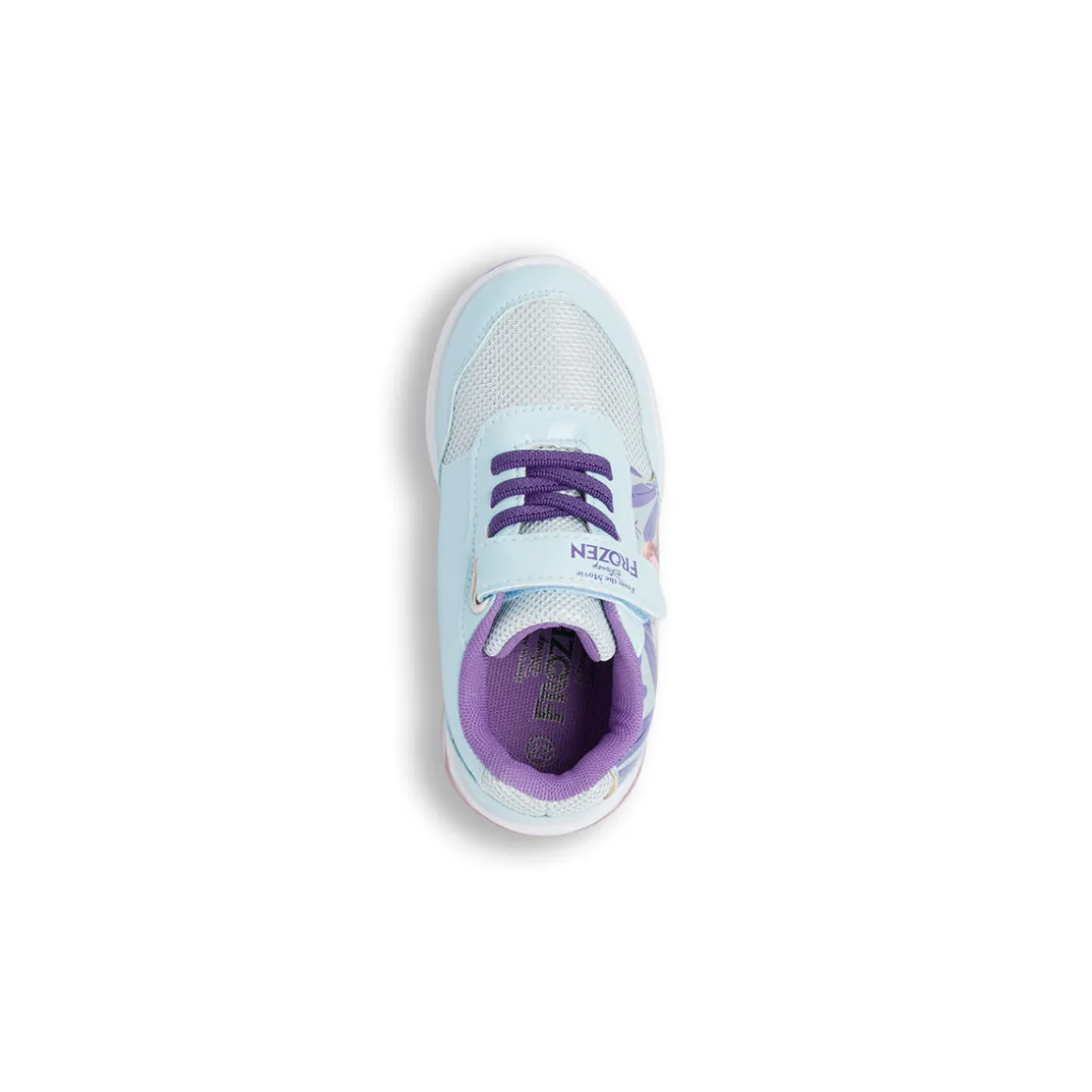 Sneakers da Bambina Azzurre con stampa e Luci nella Suola Frozen