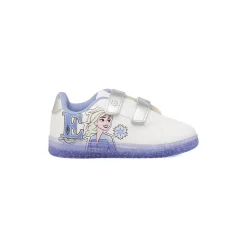 Sneakers da Bambina Bianche con Strappo e Glitter Frozen