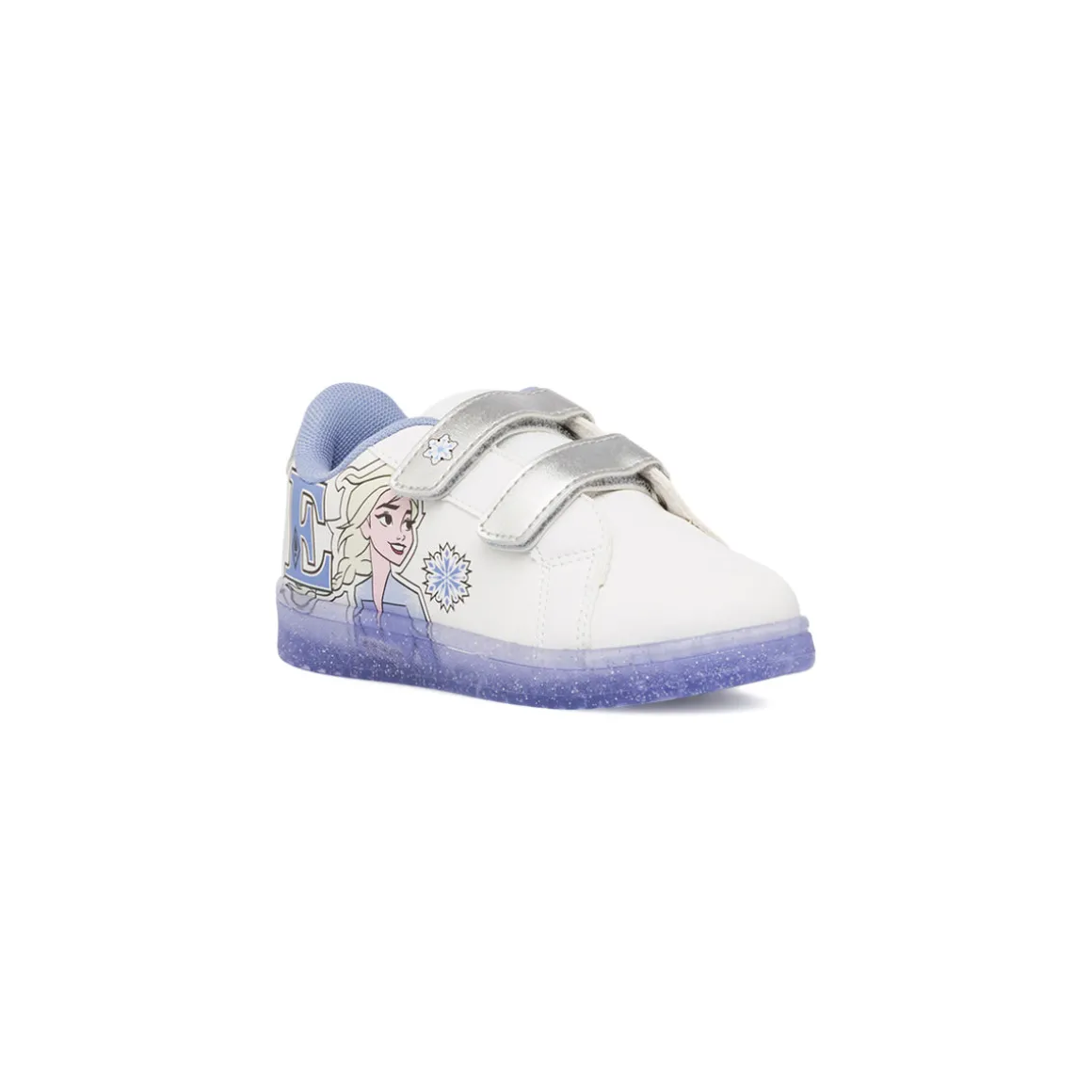 Sneakers da Bambina Bianche con Strappo e Glitter Frozen