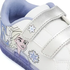 Sneakers da Bambina Bianche con Strappo e Glitter Frozen