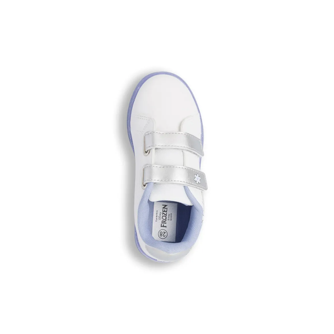 Sneakers da Bambina Bianche con Strappo e Glitter Frozen