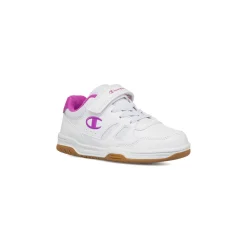Sneakers da bambina bianche con dettagli viola Champion PS Low