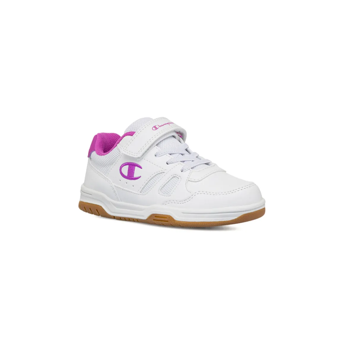 Sneakers da bambina bianche con dettagli viola Champion PS Low
