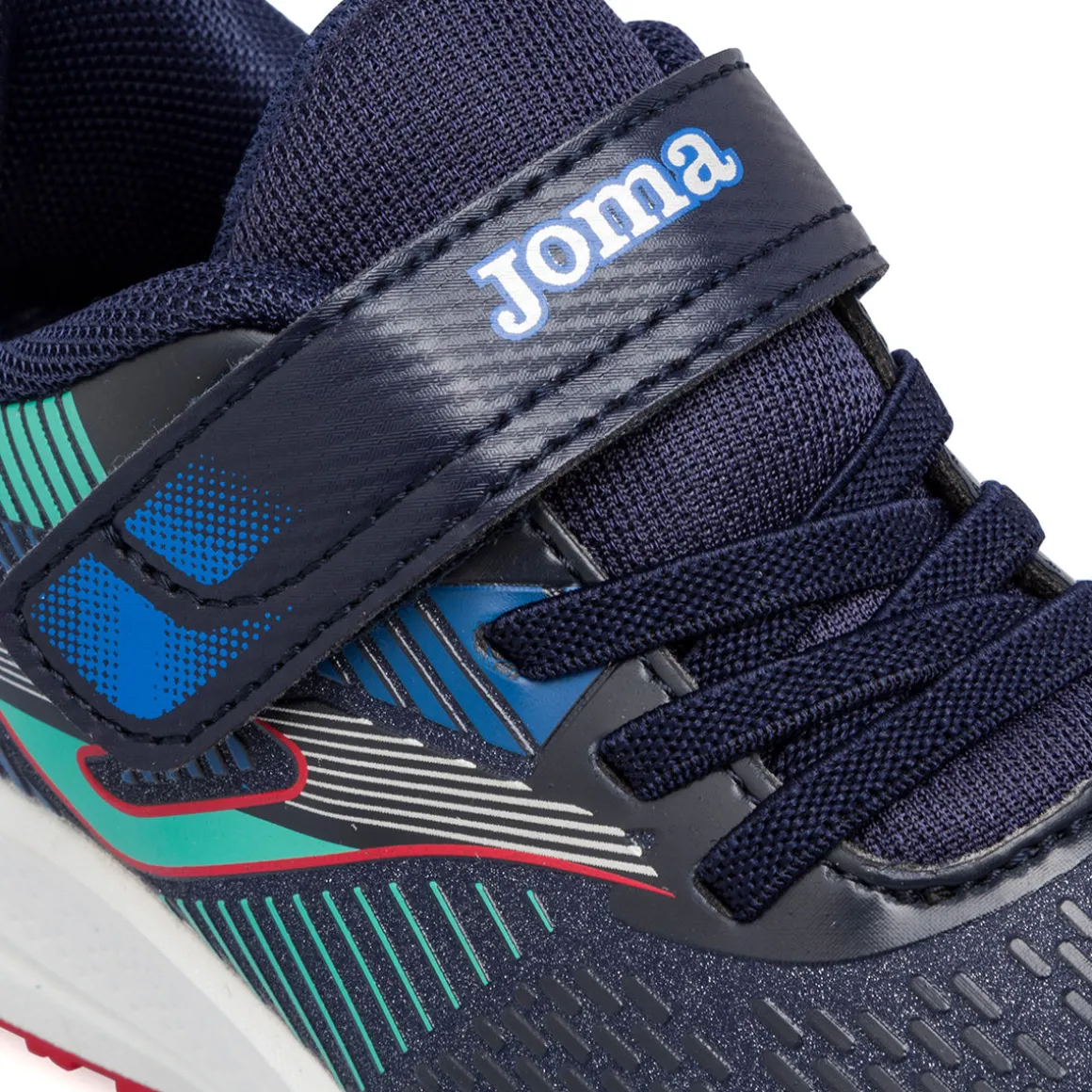 Sneakers da bambina blu con glitter Joma