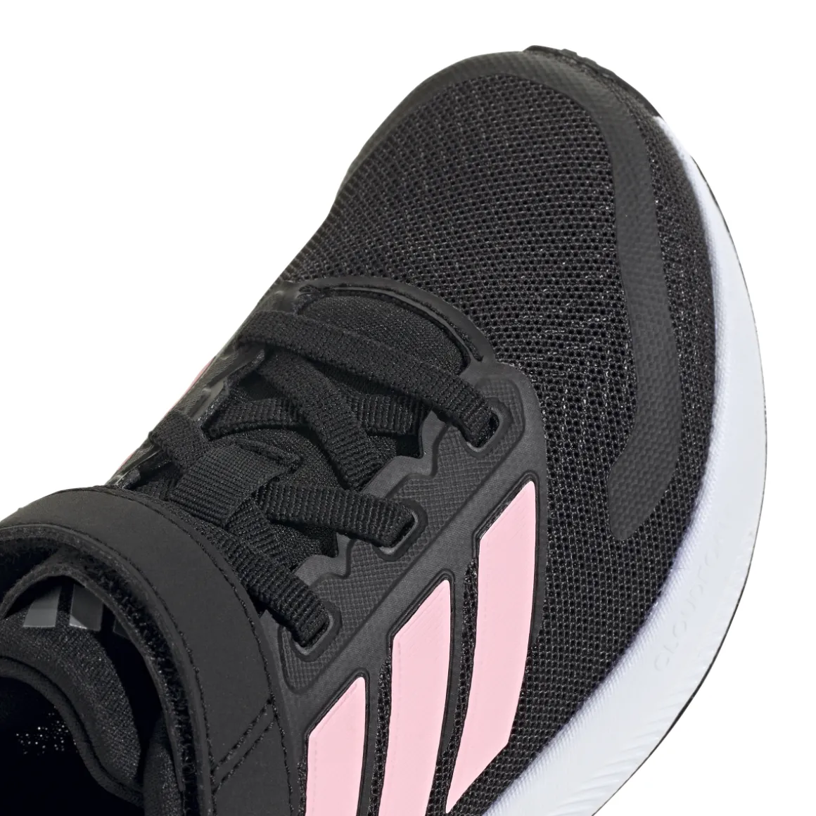 Sneakers da bambina nere con strappo in velcro adidas Runfalcon 5