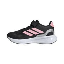 Sneakers da bambina nere con strappo in velcro adidas Runfalcon 5