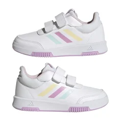 Sneakers da bambina primi passi bianche con dettagli multicolore adidas Tensaur Sport 2.0 CF K