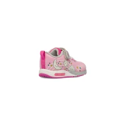 Sneakers da bambina rosa con disegni luna e stelle e Luci Primigi