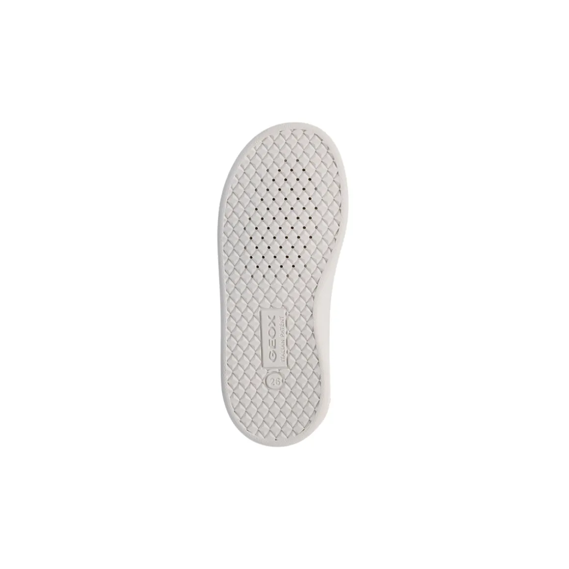 Sneakers da bambino bianche con strappi in velcro e dettagli blu Geox