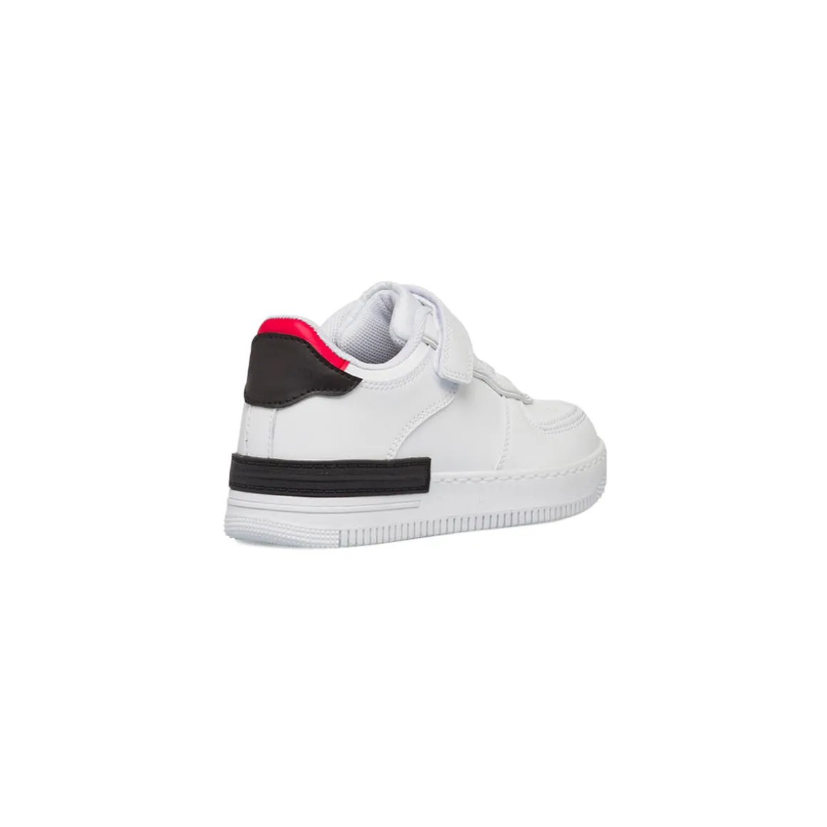 Sneakers da bambino bianche con dettagli neri e rossi Birilli&Monelli