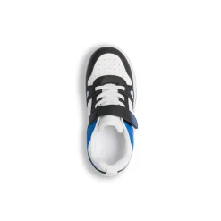 Sneakers da bambino bianche con dettagli neri e blu Birilli&Monelli