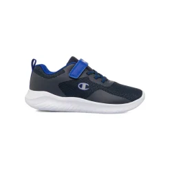 Sneakers da bambino blu con logo Champion Softy Evolve