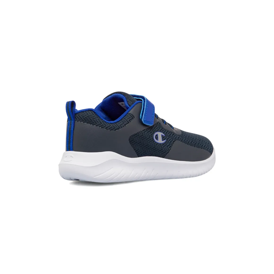 Sneakers da bambino blu con logo Champion Softy Evolve