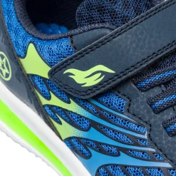 Sneakers da bambino blu e verde con luci Birilli&Monelli