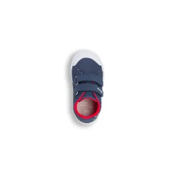 Sneakers da bambino blu in tela con stampa ragnatela e strappi in velcro Chicco