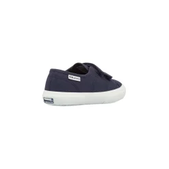 Sneakers da Bambino blu in tessuto con doppio strappo Superga