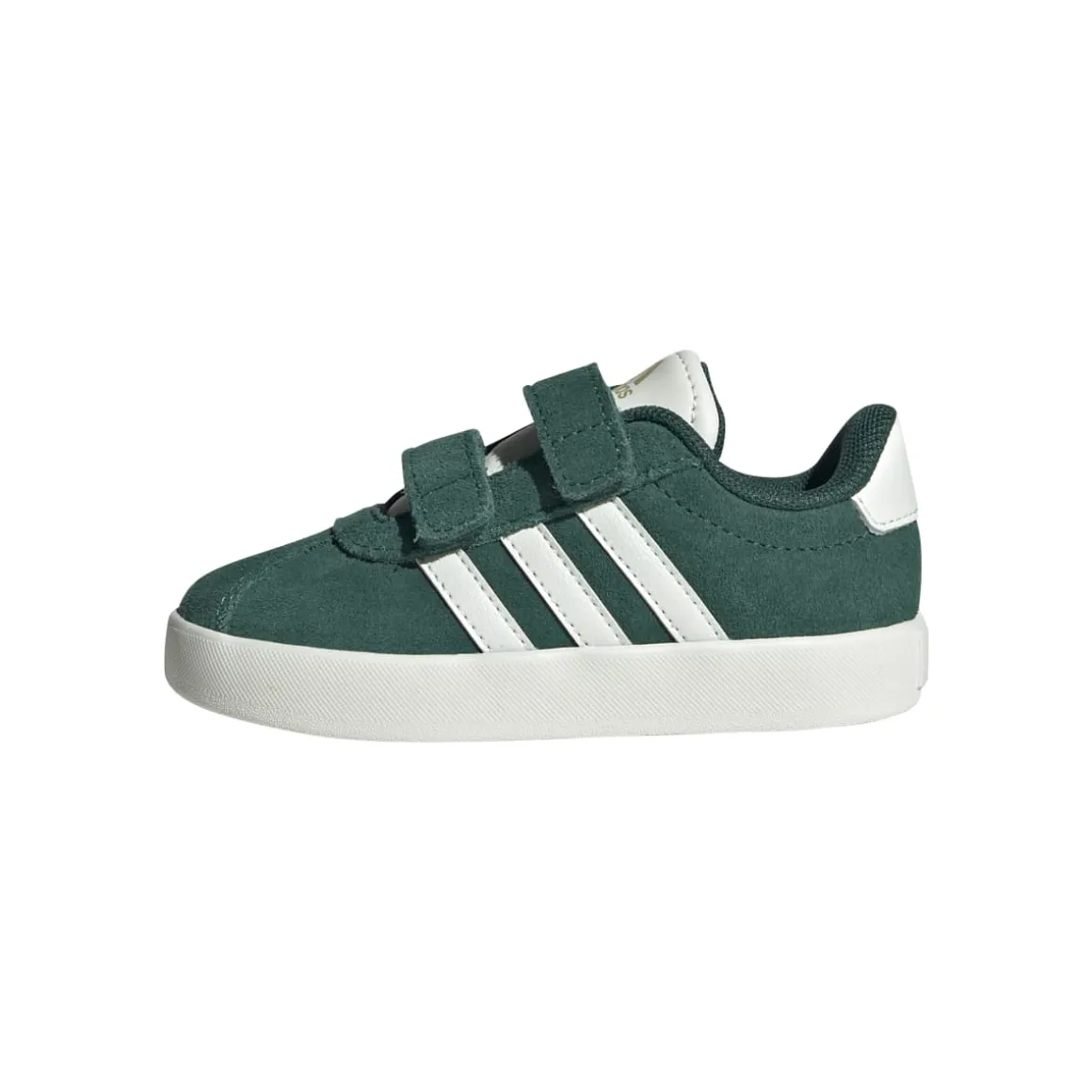 Sneakers da bambino e bambina verde effetto scamosciato adidas VL Court 3.0