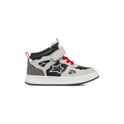 Sneakers da bambino grigie e nere con stampe e dettagli Birilli&Monelli