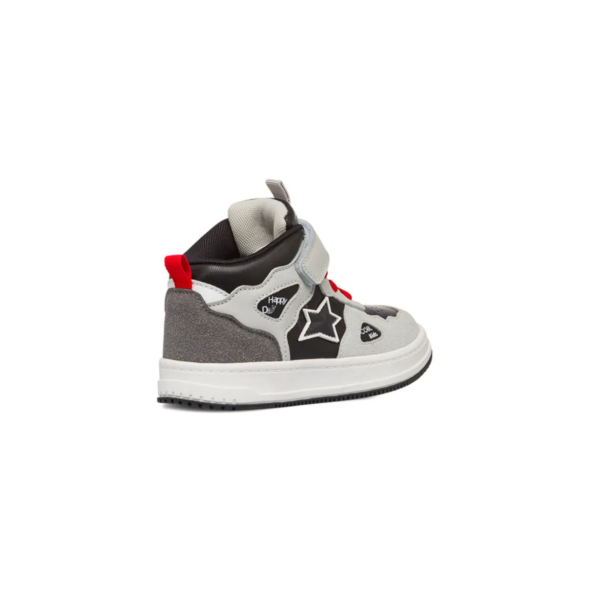 Sneakers da bambino grigie e nere con stampe e dettagli Birilli&Monelli