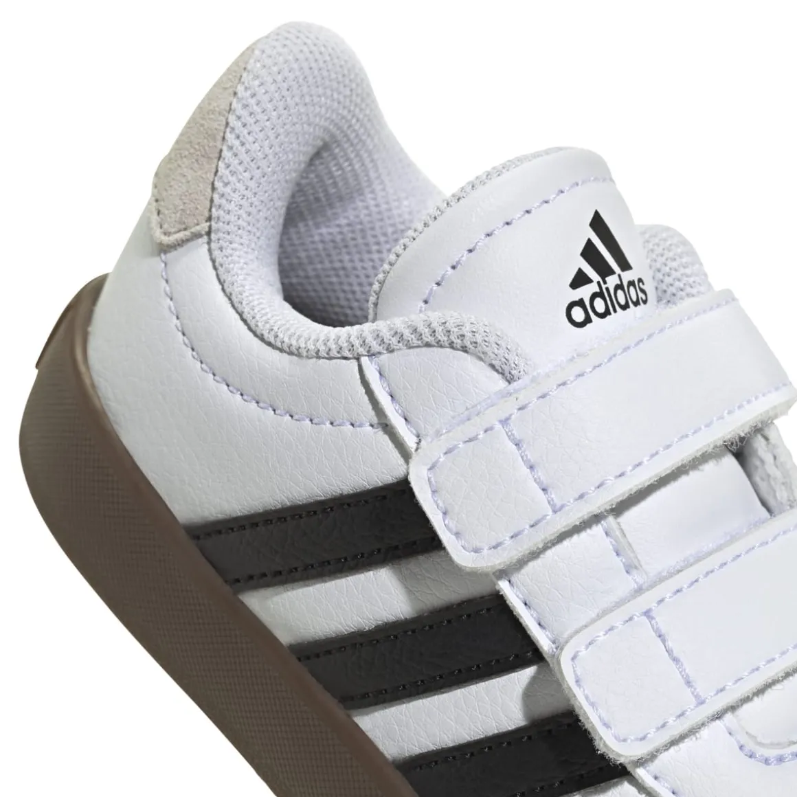 Sneakers da bambino primi passi bianche e blu con logo adidas VL Court 3.0