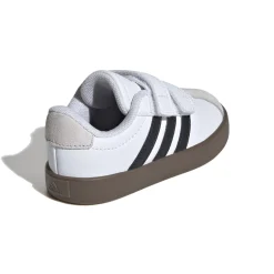Sneakers da bambino primi passi bianche e blu con logo adidas VL Court 3.0