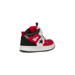 Sneakers da bambino rosse e nere con stampe e dettagli Birilli&Monelli