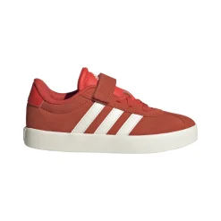Sneakers da bambino rosse effetto scamosciato adidas VL Court 3.0
