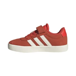 Sneakers da bambino rosse effetto scamosciato adidas VL Court 3.0