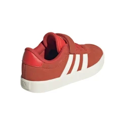 Sneakers da bambino rosse effetto scamosciato adidas VL Court 3.0