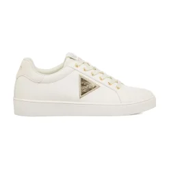 Sneakers da donna beige Soprani Sport con dettagli oro