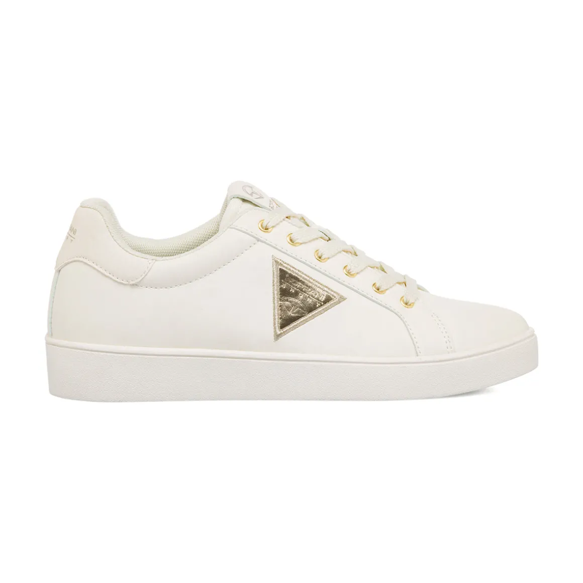 Sneakers da donna beige Soprani Sport con dettagli oro
