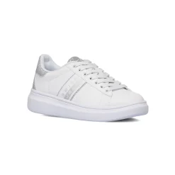 Sneakers da donna bianche con dettagli argento glitter Swish Jeans