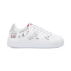 Sneakers da donna bianche con stampe Swish Jeans
