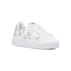 Sneakers da donna bianche con stampe Swish Jeans