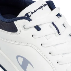 Sneakers da donna bianche e blu con logo Champion Low Foil