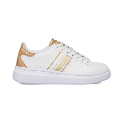 Sneakers da donna bianche con dettagli oro Swish Jeans