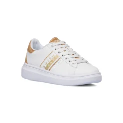 Sneakers da donna bianche con dettagli oro Swish Jeans