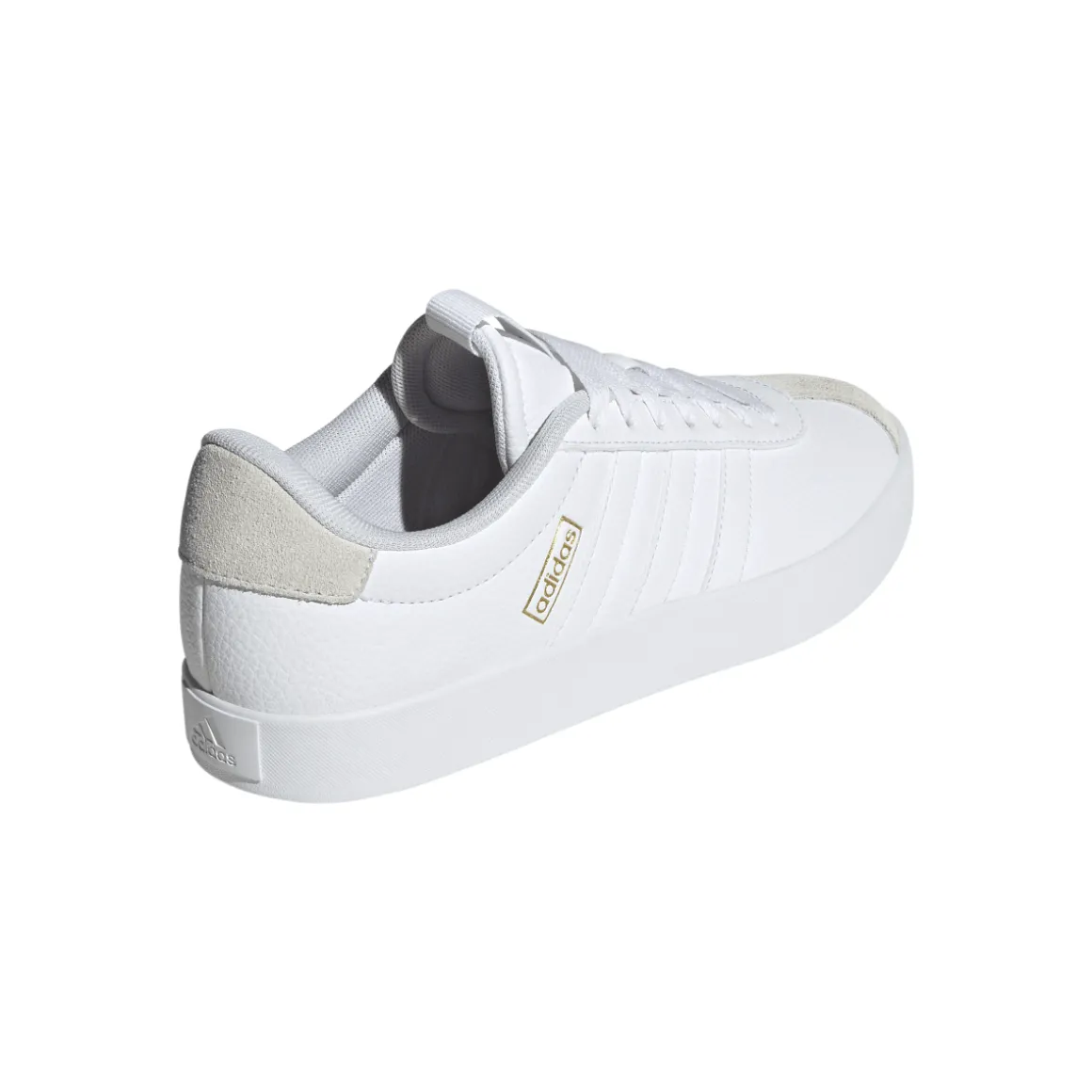 Sneakers da donna bianche con dettagli effetto scamosciato adidas VL Court 3.0