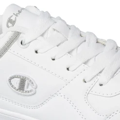 Sneakers da donna bianche con dettagli grigi e logo Champion Low Cut