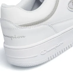 Sneakers da donna bianche con dettagli grigi e logo Champion Low Cut