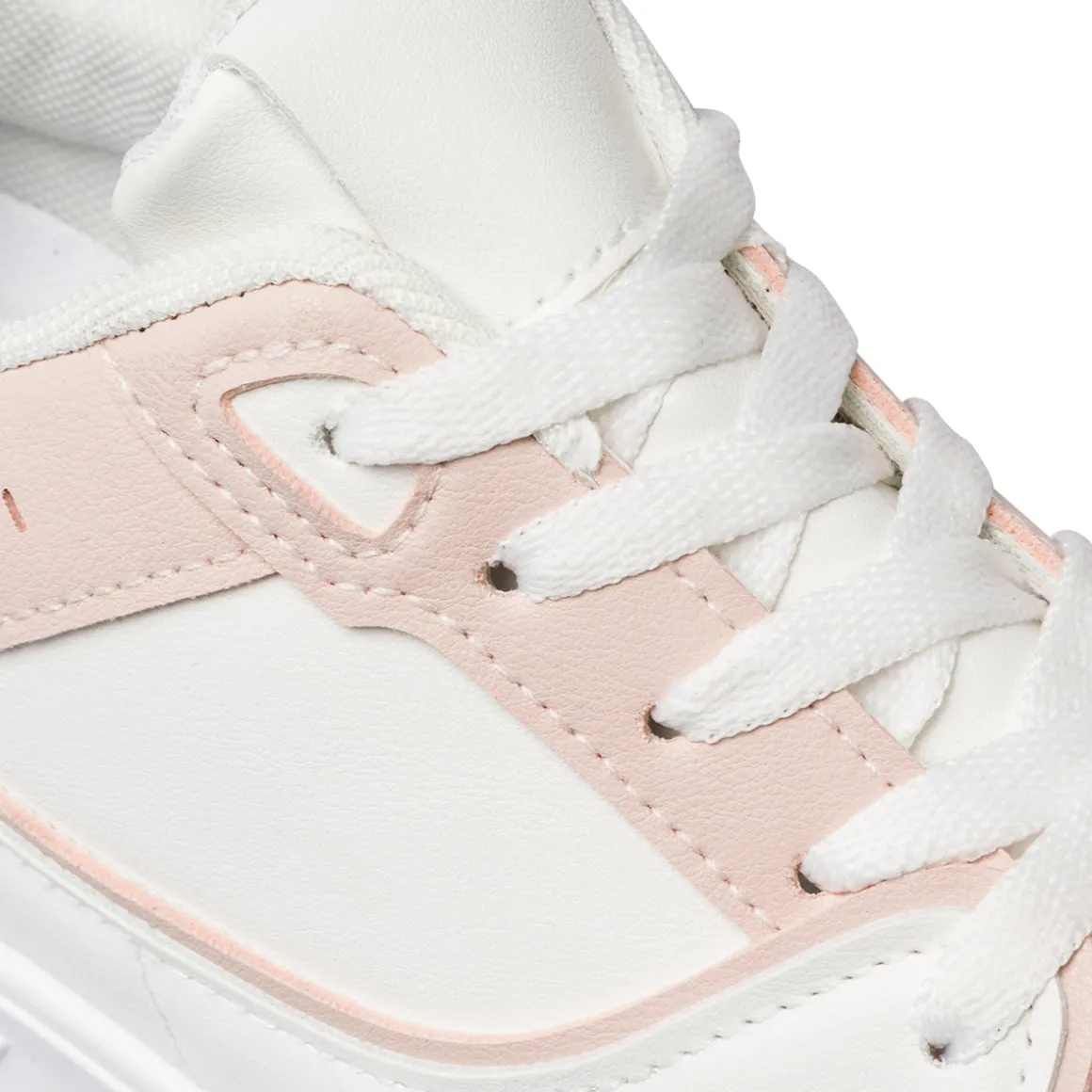 Sneakers da donna bianche e rosa Lora Ferres con suola platform