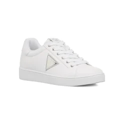 Sneakers da donna bianche Soprani Sport con dettagli argento