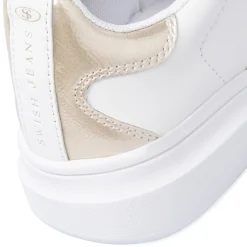 Sneakers da Donna bianche con dettagli oro Swish Jeans