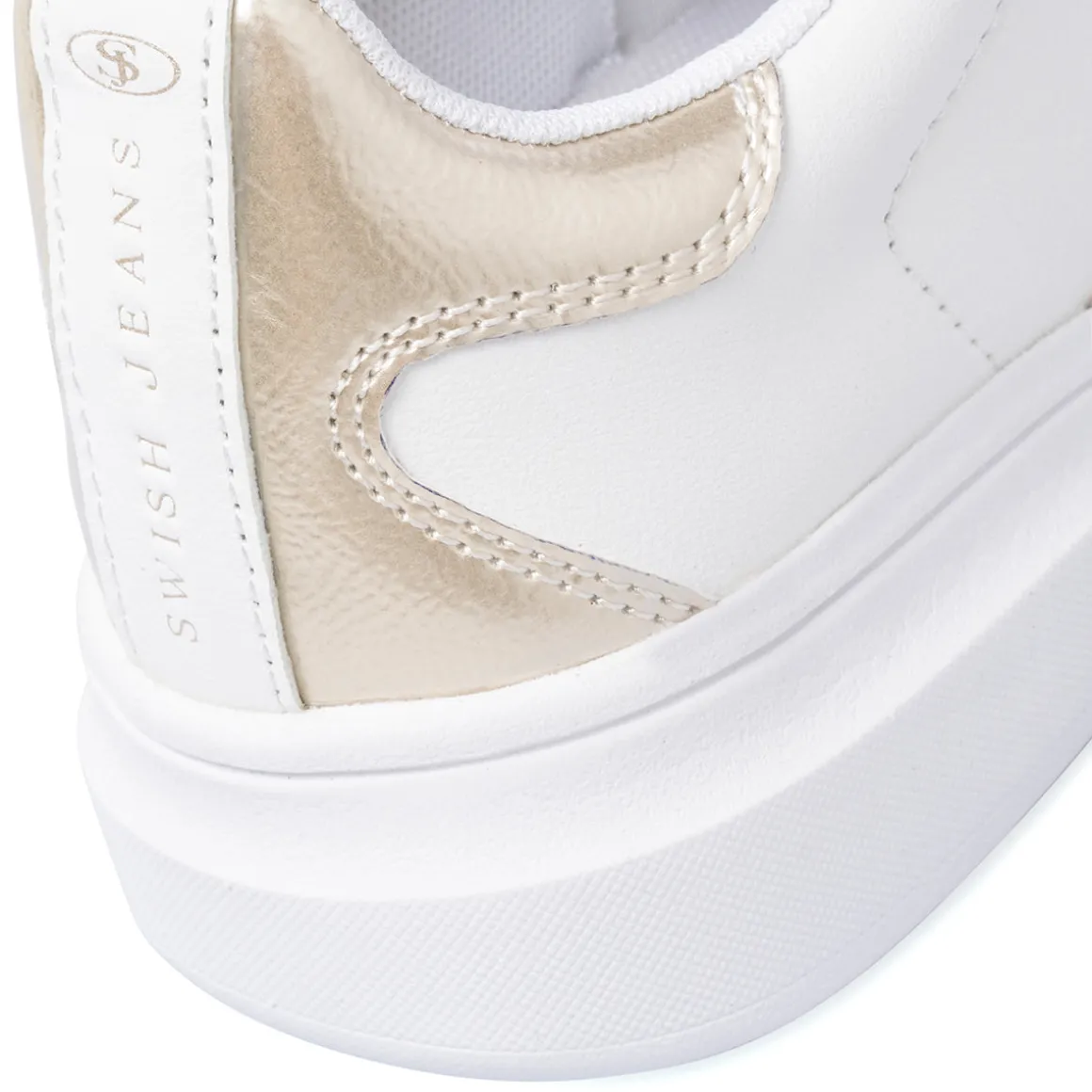Sneakers da Donna bianche con dettagli oro Swish Jeans