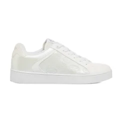 Sneakers da donna bianche Soprani Sport con dettagli cucitura