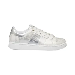 Sneakers da donna bianche con dettagli in argento Swish Jeans